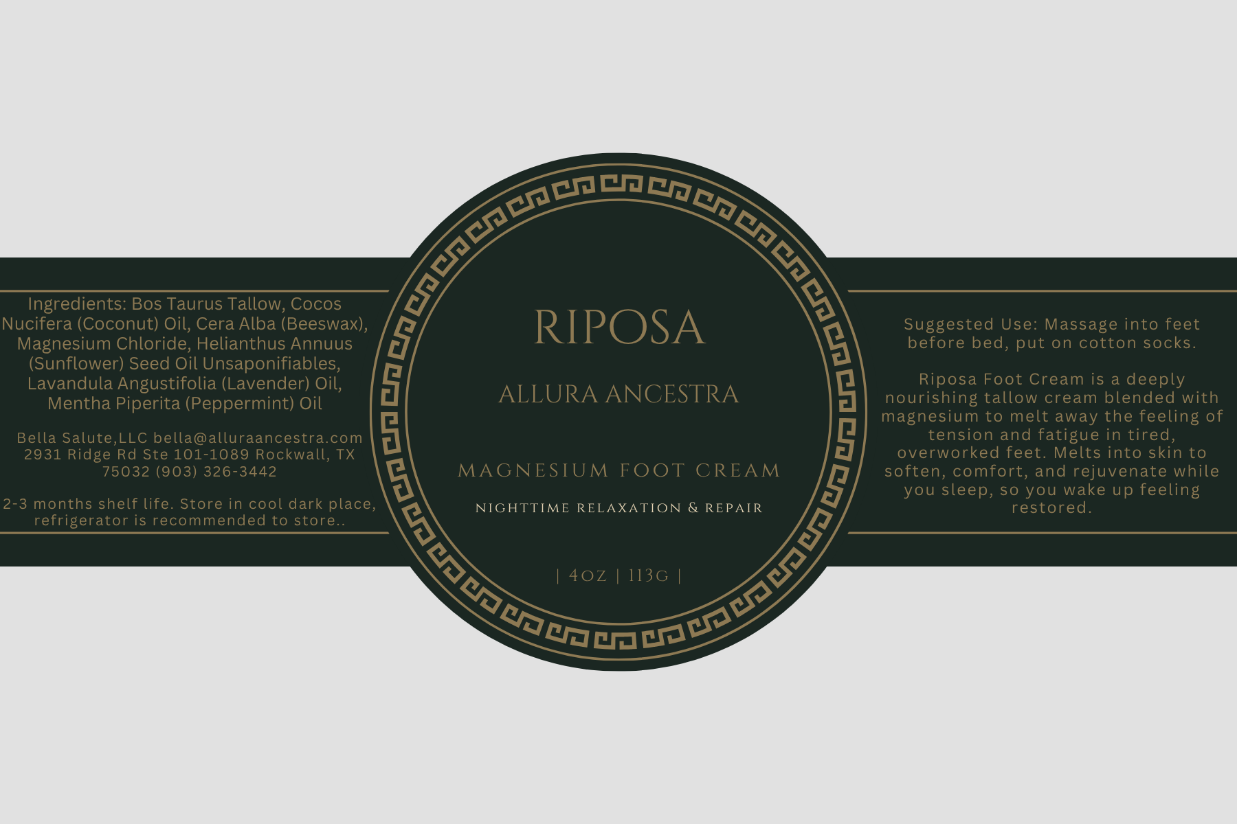 Riposa Magnesium Foot Night Cream